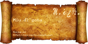 Miu Ágota névjegykártya